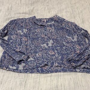 Sundry Blue and Pink Floral Blouse